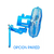 VENTILADOR 10 PULGADAS - 3EN1 - 3 ASPAS - CELESTE