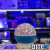 MEDIA ESFERA EFECTO ESTRELLAS-NOCHE BASE ROSA - tienda online