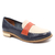 Loafer Vivian em Couro Cor Marinho/Gelo 66430