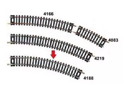 Trilho Curvo 360 mm de raio x 30 graus CODE 100 - HO - FRATESCHI (4188)