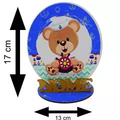 12 Peças Centros Mesa Urso Marinheiro Personalizado Lembranças Festa - LOPES MDF