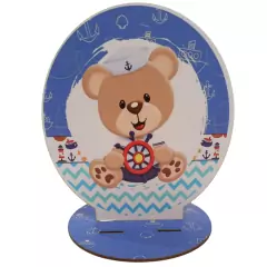 12 Peças Centros Mesa Urso Marinheiro Personalizado Lembranças Festa