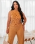 CONJUNTO EM MALHA JACQUARS COM CALÃA E BLUSA COM RENDA CROCHET