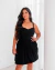 VESTIDO LISO BALONE DE ALÃA COM LASTEX NAS COSTAS - comprar online