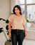 CONJUNTO BLUSA DETALHE BABADOS COM TRANSPARENCIA E REGATA - loja online