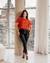 Imagem do CONJUNTO BLUSA DETALHE BABADOS COM TRANSPARENCIA E REGATA