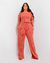 CONJUNTO CANELADO COM CALÇA FLARE E BLUSA DECOTE QUADRADO - Vitrinee_v