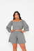 CONJUNTO LISO DE BLUSA COM LASTEX E SHORTS COM CINTO FORRADO - Vitrinee_v