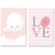Kit 2 Placas Decorativas Chuva de Amor