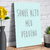 Placa Decorativa Sonhe Alto Bolinhas Azul - comprar online