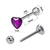 Piercing De Lengua Corazon Con Escarcha - Acero inoxidable - comprar online