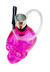 Bong de Calavera En Vidrio Rosa