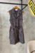 Vestido Feminino Curto com Gola sem Mangas com Cinto - loja online