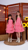 vest. maria xadrez vermelho - comprar online