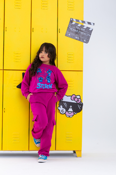 Conj. Moletinho calça fucsia - loja online