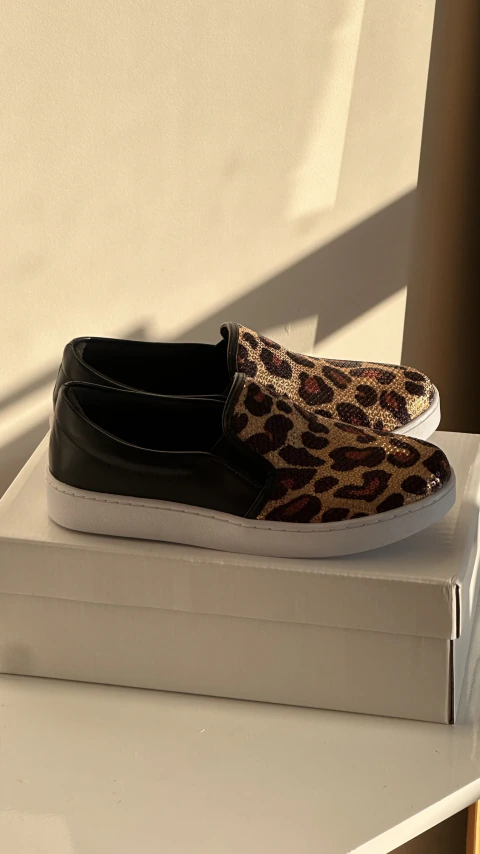Tênis Slip On Estampa Animal print