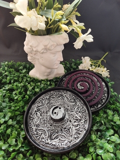 PORTA ESPIRAL Y SAHUMERIO PLATO - tienda online