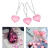 Guirnalda Led Corazón Rosa De Raso 20luces A Pilas Deco