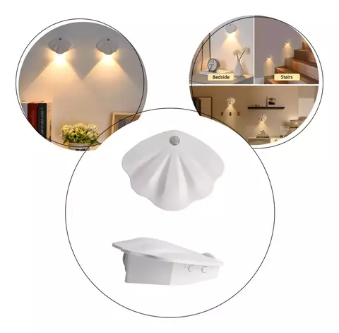 Lámpara Led Pared Nocturna Con Sensor 3 Tonos De Luces Usb