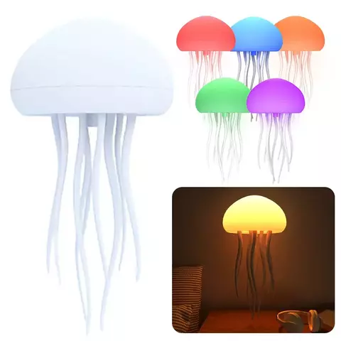 Lámpara Medusa Led Rgb Nocturna Flotante Recargable Usb - comprar online