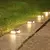 Packx4 Lampara Solar Plateado Baliza Led Cálida Estaca/pared Plateado - tienda online