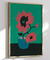 Quadro Vaso Floral Vermelho