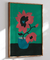 Quadro Vaso Floral Vermelho - Caos Sereno