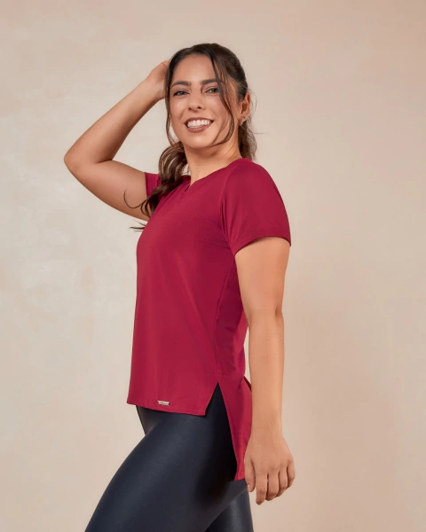 T-shirt Long - Marsala - comprar online