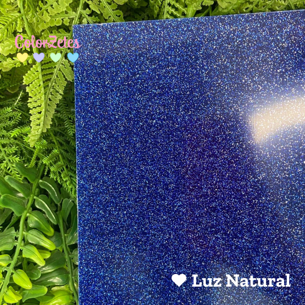 Chapa de acrílico Premium 30x45cm - Glitter Azul Escuro - PI602