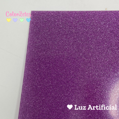 Chapa de acrílico Premium 30x45cm - Glitter Lilás - PI709 na internet