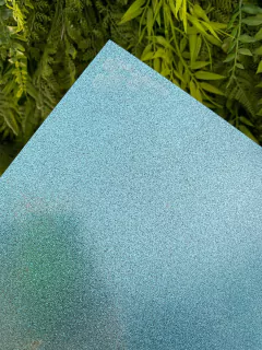 Chapa de acrílico 50x43cm - Glitter Azul fundo preto