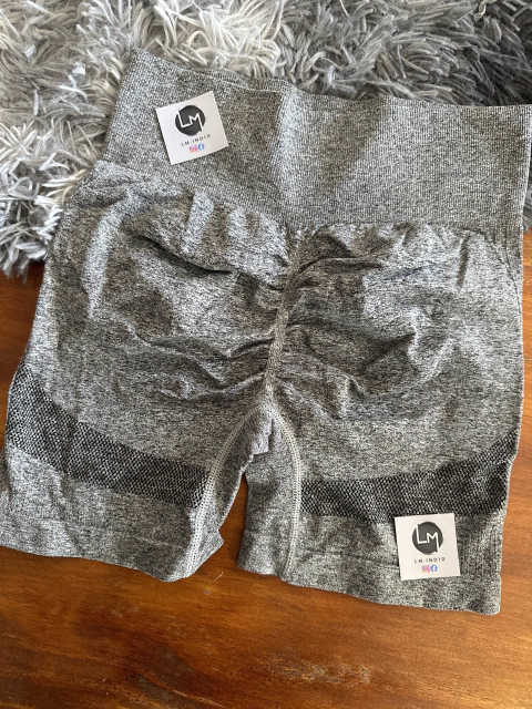 Shorts push up lisos gris premium