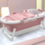 Imagem do Banheira Dobrável Ofurô Grande 180 Litros Adulto E Infantil Cor Rosa