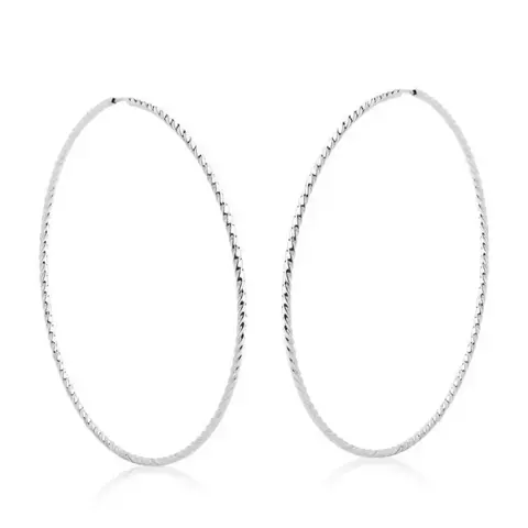 Brinco de Prata Legítima Argola Torcida 60mm - comprar online