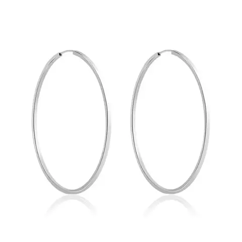 Brinco Argola de Prata 925 - Fio Quadrado 70mm - comprar online