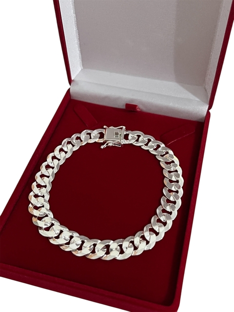 Pulseira de Prata 925 Legítima Grumet 10mm Prata Maciça