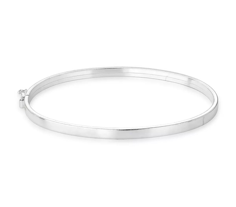 Pulseira Bracelete de Prata 925 Legítima Liso 5mm 19cm - comprar online