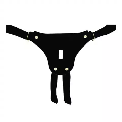 Cinta para pegging com furo e regulagem preta