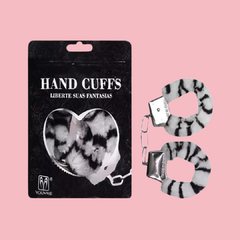 Algema de Metal Com Pelúcia - Hand Cuffs - Resistência Nível 2/6