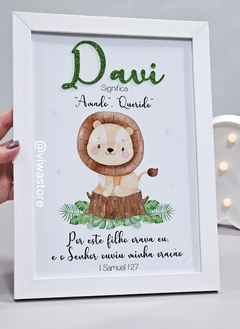 QUADRO NOME + SIGNIFICADO + VERSÍCULO ( SAFARI BABY )