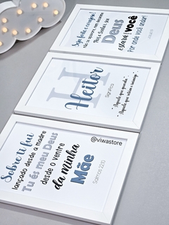 KIT COM 3 QUADROS NOME + SIGNIFICADO + INICIAL + VERSÍCULOS