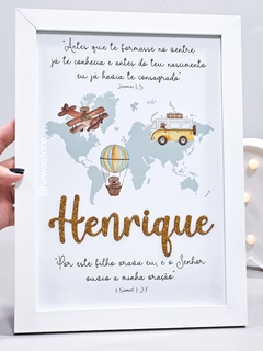 QUADRO NOME + VERSÍCULO ( URSINHO VIAJANTE )
