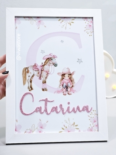 QUADRO INICIAL DO NOME + NOME ( COWGIRL )
