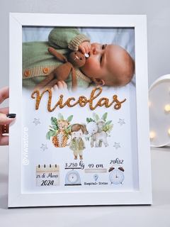 KIT COM 3 QUADROS (SAFARI AQUARELA) - comprar online