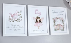 KIT COM 3 QUADROS (JARDIM DAS FADAS)
