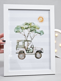 KIT COM 3 QUADROS (SAFARI AQUARELA) -  Quadros infantis Viwá Store