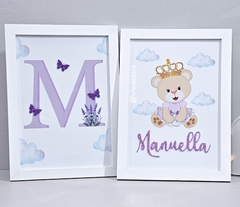 KIT COM 2 QUADROS (URSINHA PRINCESA)