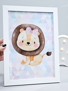 QUADRO TEMA (LEOA DO SAFARI BABY CANDY COLORS)