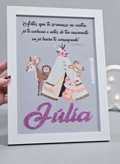 QUADRO NOME + VERSÍCULO ( ANIMAIS DO BOSQUE )