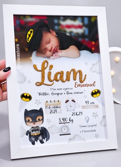 MEU NASCIMENTO COM FOTO (BATMAN AQUARELA)